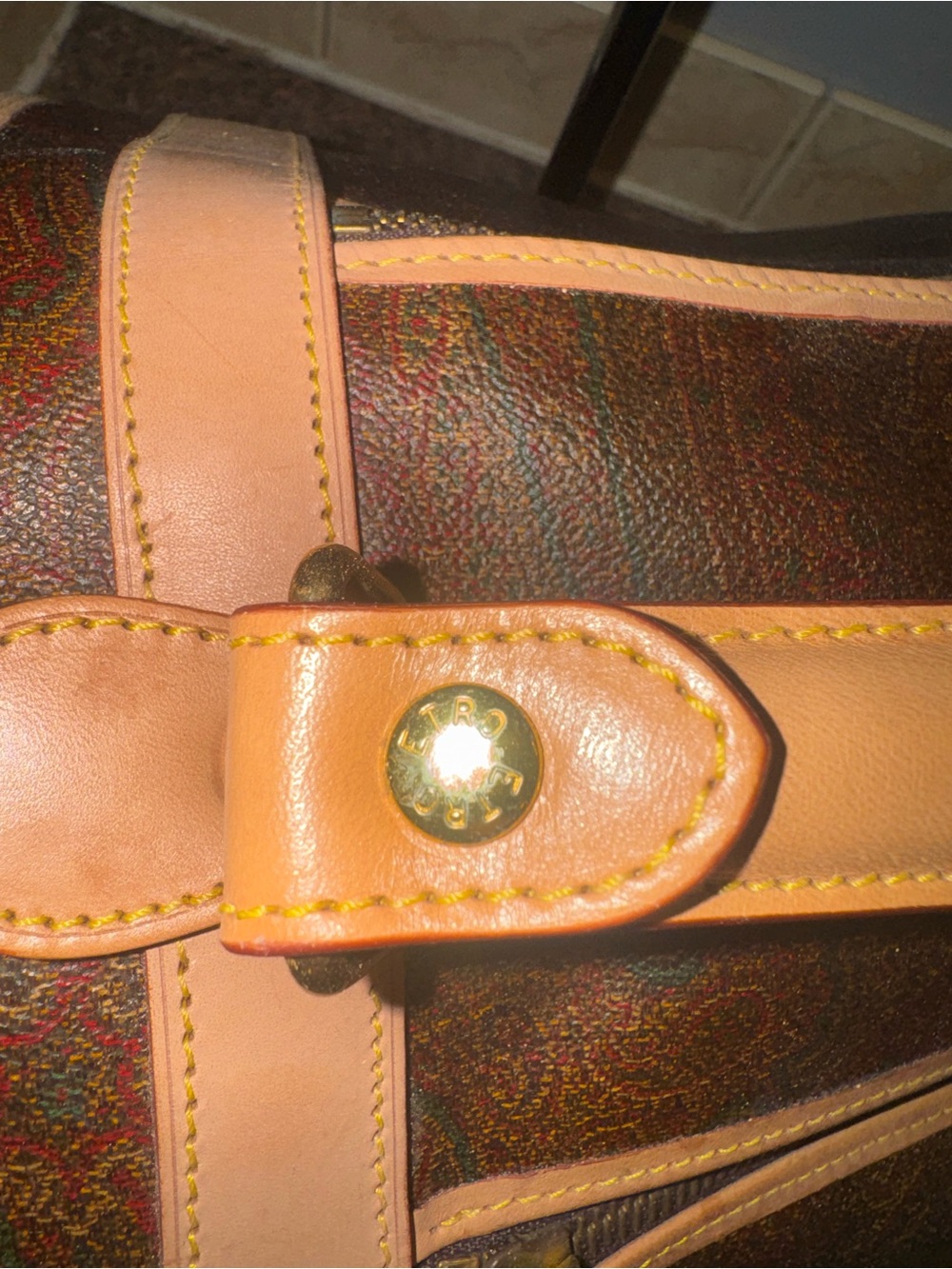 ETRO Milano Paisley Barrel Duffel Bag EUC - Picture 5 of 9